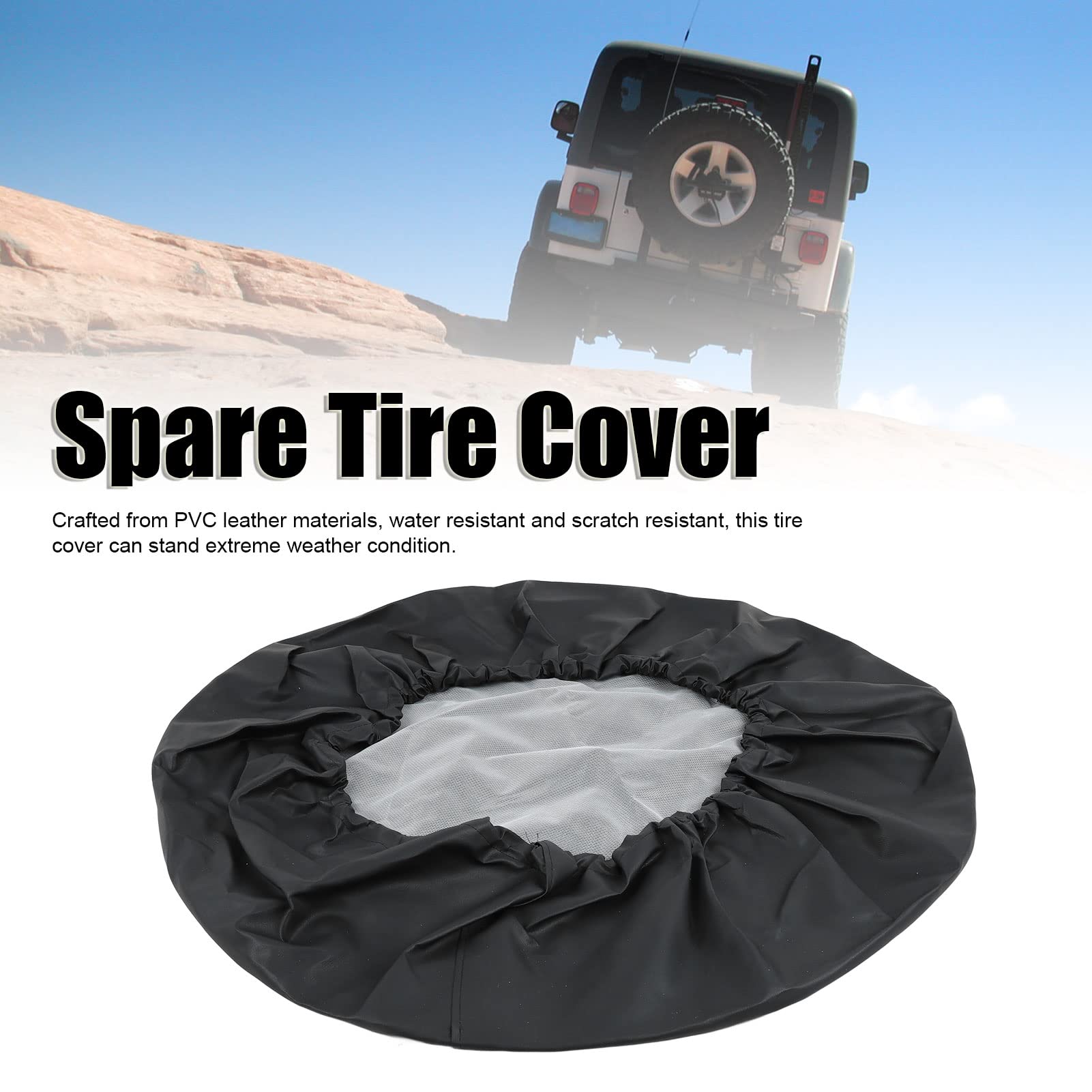 Copri-pneumatico 15 pollici, copri-pneumatico di scorta Adatto per pneumatici 215/65R16, 225/65R17, 235/70R16, protezione per ruota di pneumatici per rimorchi, camion