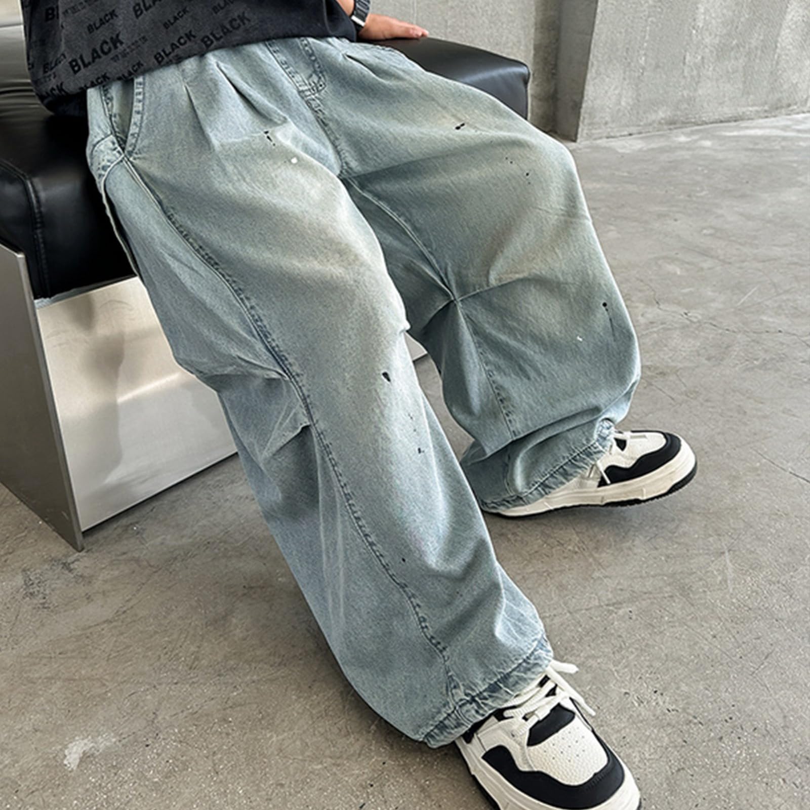 Genérico Jeans Niños - Pantalones Vaqueros Informales para Niños De Corte Holgado Cómodos con Cintura Elástica para Jugar Y para El Día A Día Suave Y Resistente con Un Diseño Moda Jeans