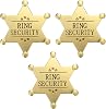 Metal Ring Security Badge, Ring Bearer Gifts Metal Brooch, Rings Security Wedding Accessories Keepsake for Party, Rehearsal, Youngs, Security Badges for Wedding Souvenirs (3Pcs)