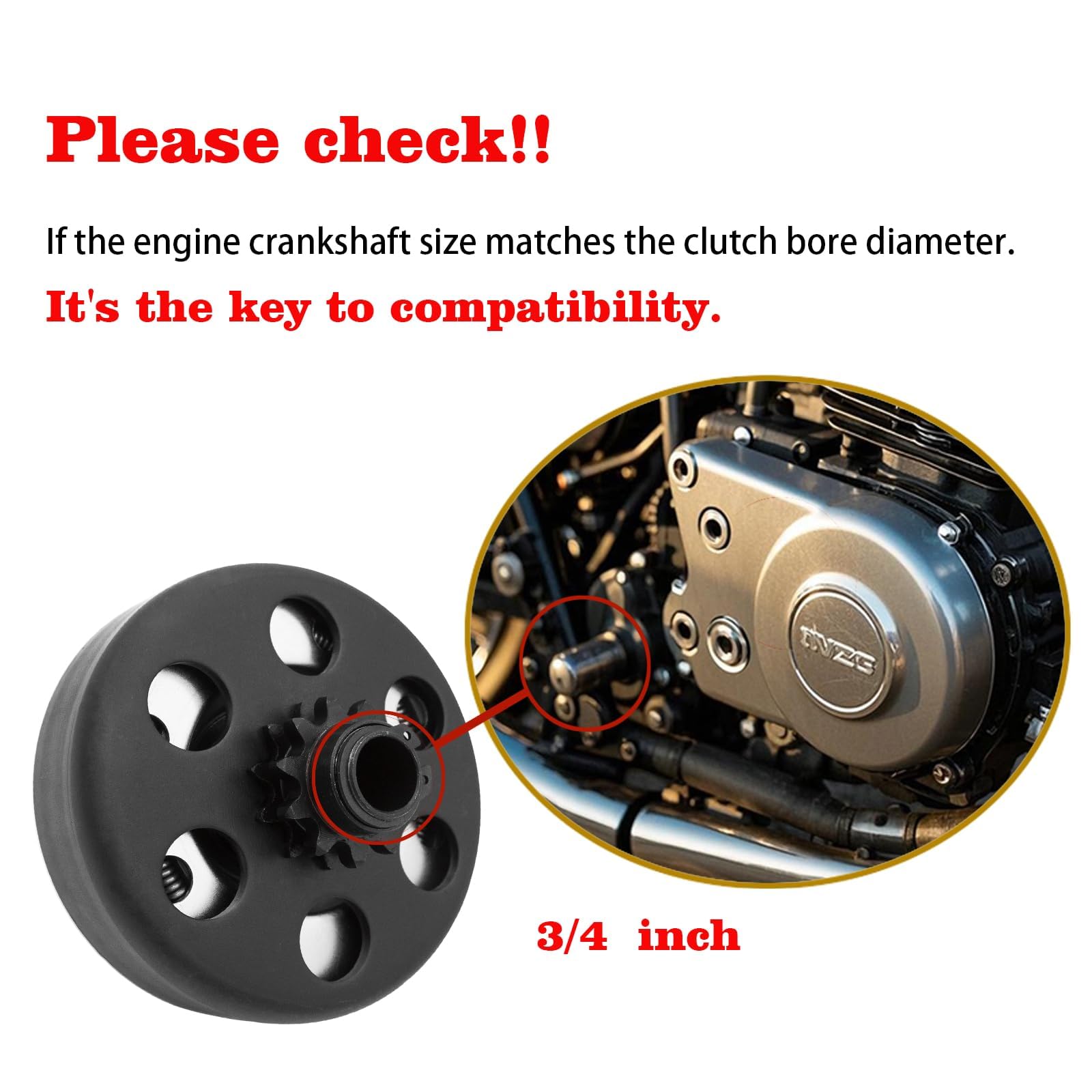 Embrague centrífugo, Go Kart embrague 3/4 orificio 10T con cadena #40 41 420 para mini bicicleta, Go Kart, predator 212, cortacésped y motor Honda GC GX 2-6.5HP GC160 GC190 GX120 GX140 GX160