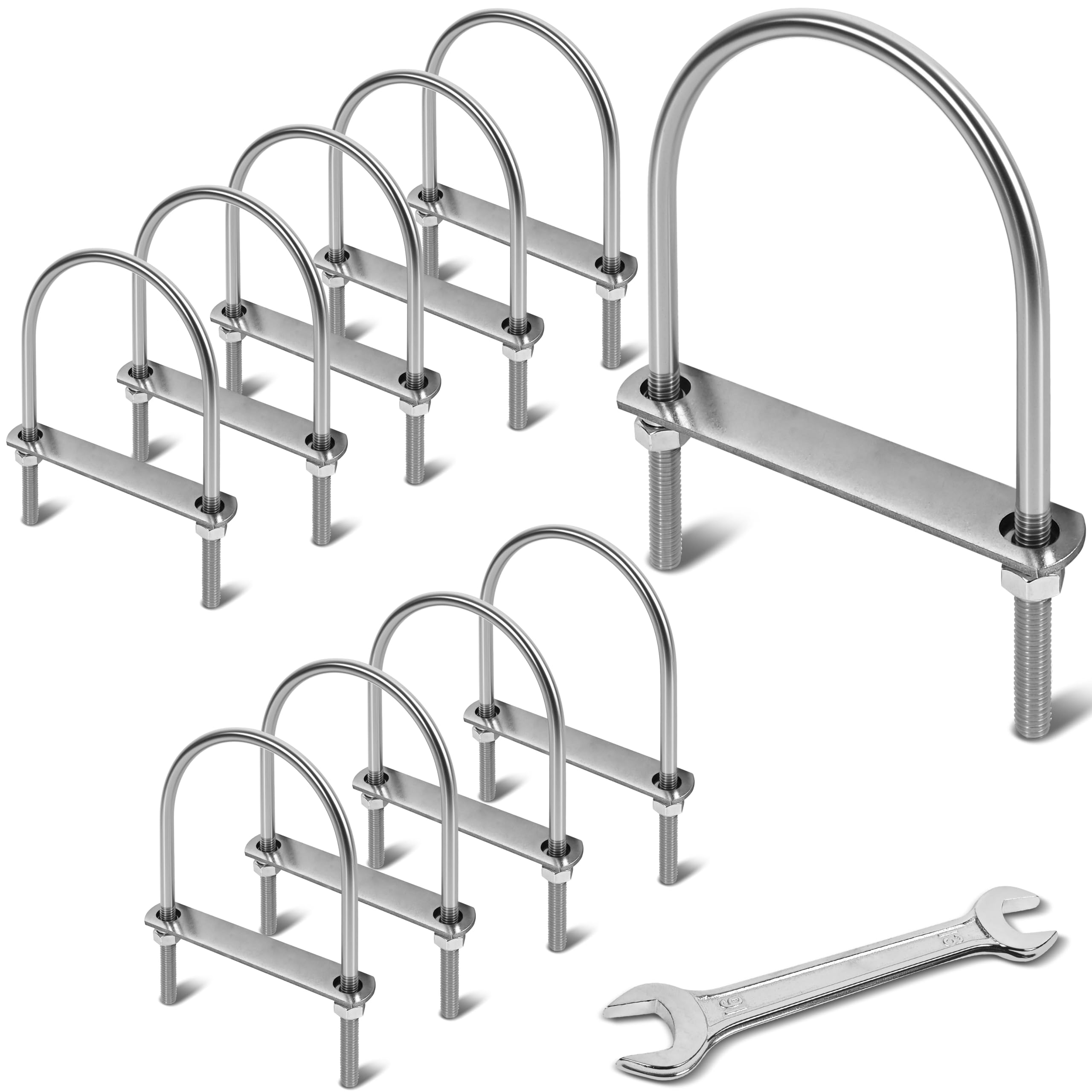 M8 Stainless Steel U-Bolts - 4 Sets -14 M8 Stainless Steel U-Bolts - 4 Sets -14