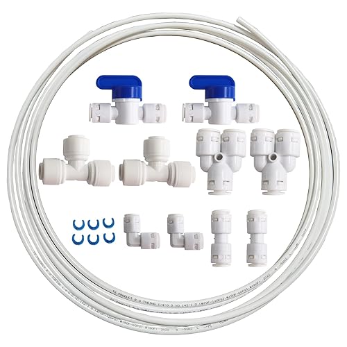Accesorios de tubo de purificadores de agua de conexión rápida de 14 "para sistema de ósmosis inversa de agua RO y filtros de agua, válvulas de