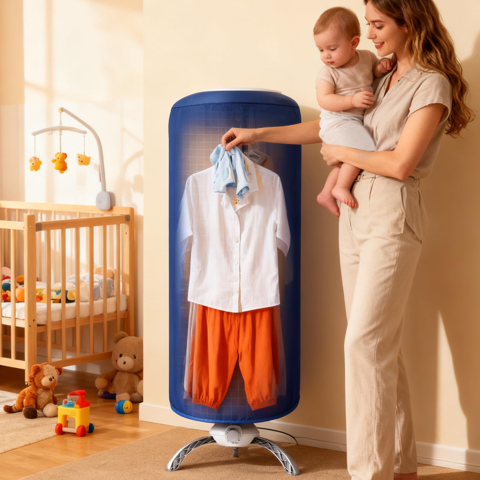 Secadora De Ropa Portátil Máquina De Calor Con Temporizador