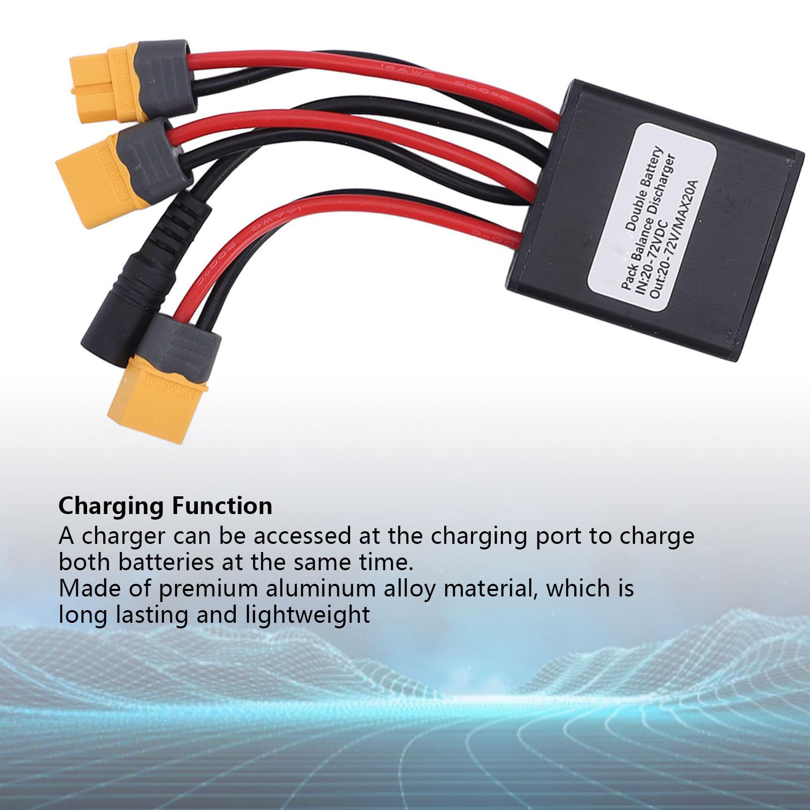 Tbest Módulo Paralelo de Batería Doble, Portavoz del Convertidor de Batería Doble Adaptador de Módulo Paralelo de Batería Doble para Reemplazo