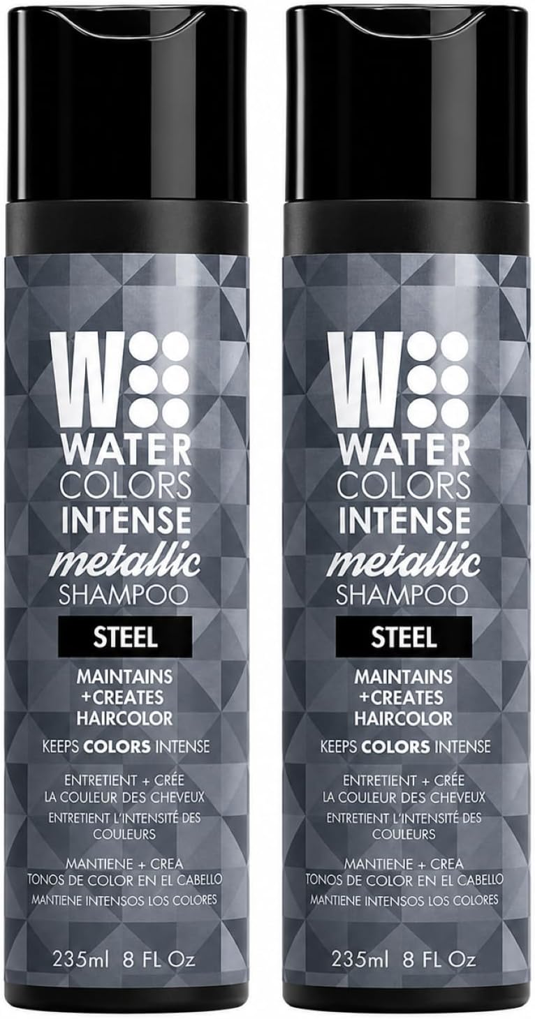 Watercolors Intense Metallic Color Depositing Shampoo, Steel, 8 Fl Oz