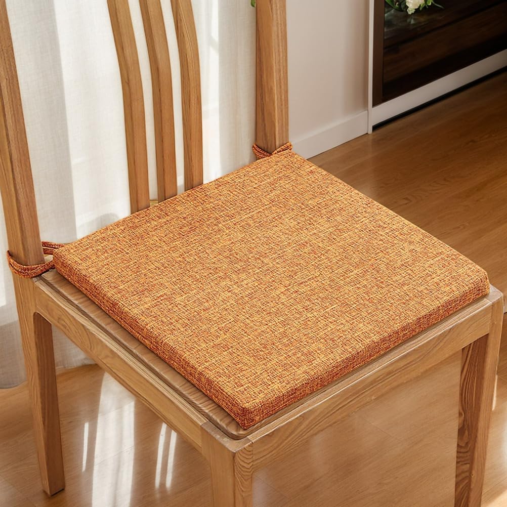 Galette de chaise de cuisine 45x45 lavable en polyester antidérapant avec attaches solides