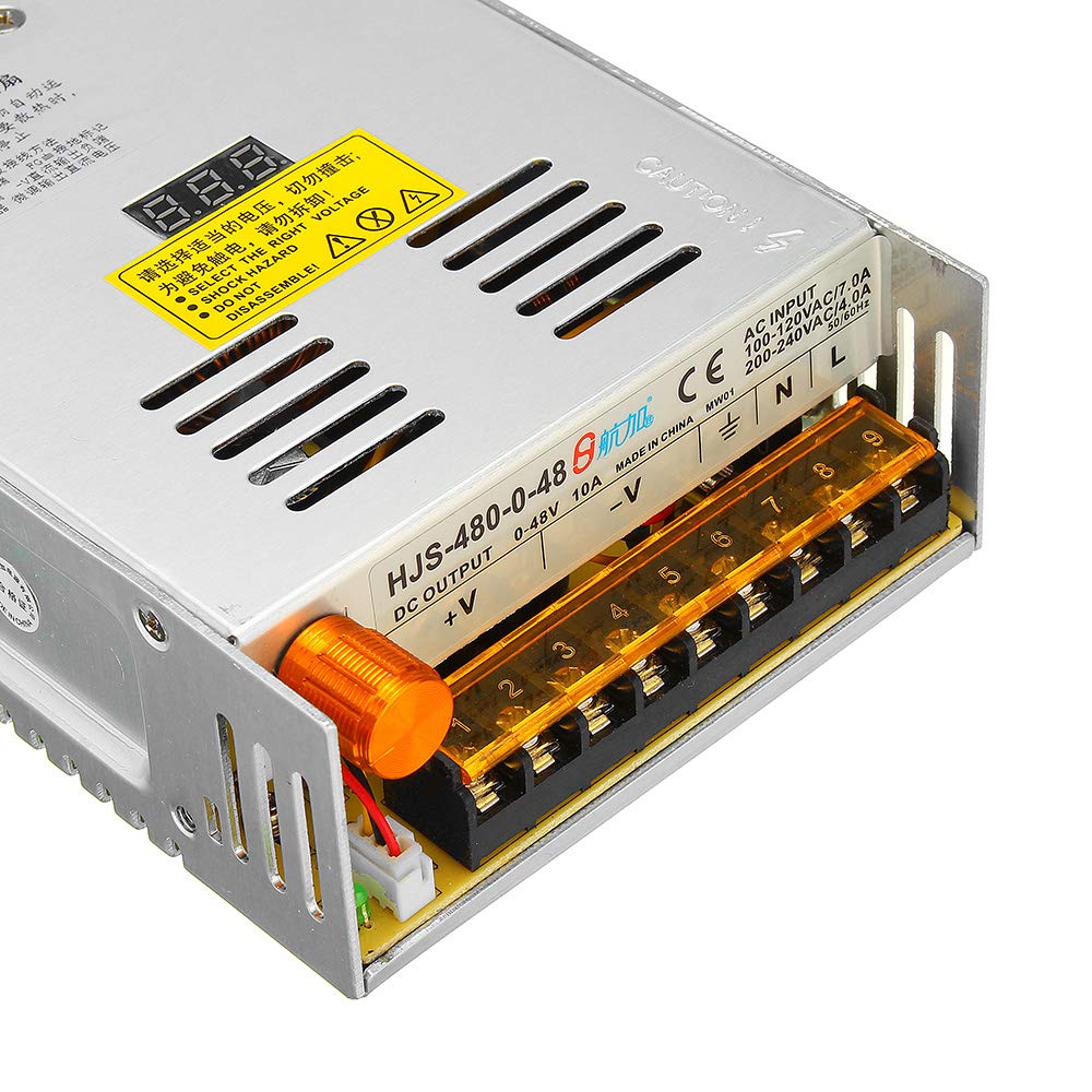 Cambio De Fuente De Alimentación Transformador Ajustable AC 110/220V A DC 0-48V 10A 480W con Pantalla Digital