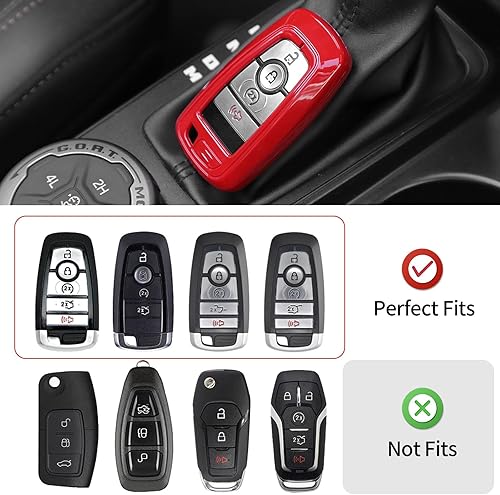 Miniatura 9 de Linskip Funda para llavero de 5 botones compatible con Ford Fusion Mustang Bronco F150 Edge Explorer Expedition Escape Ecosport Ranger Sport Raptor