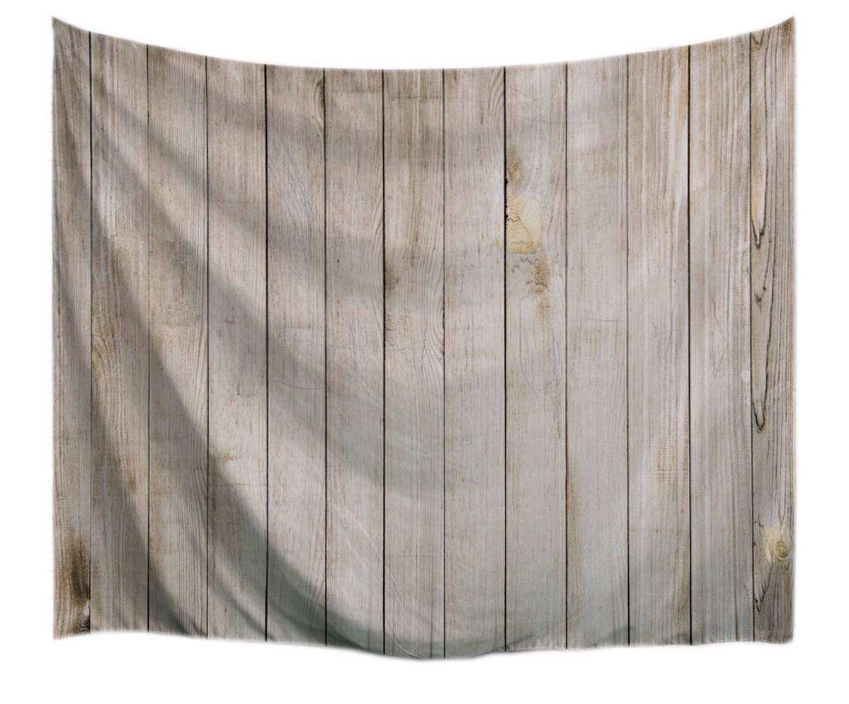 A.Monamour Vintage Light Brown Vertical Planks Floor Wood Texture Print Textile Fabric Wall Hanging Tapestry Wall Art Decoration for Home Accessories 153x102cm/60 x40