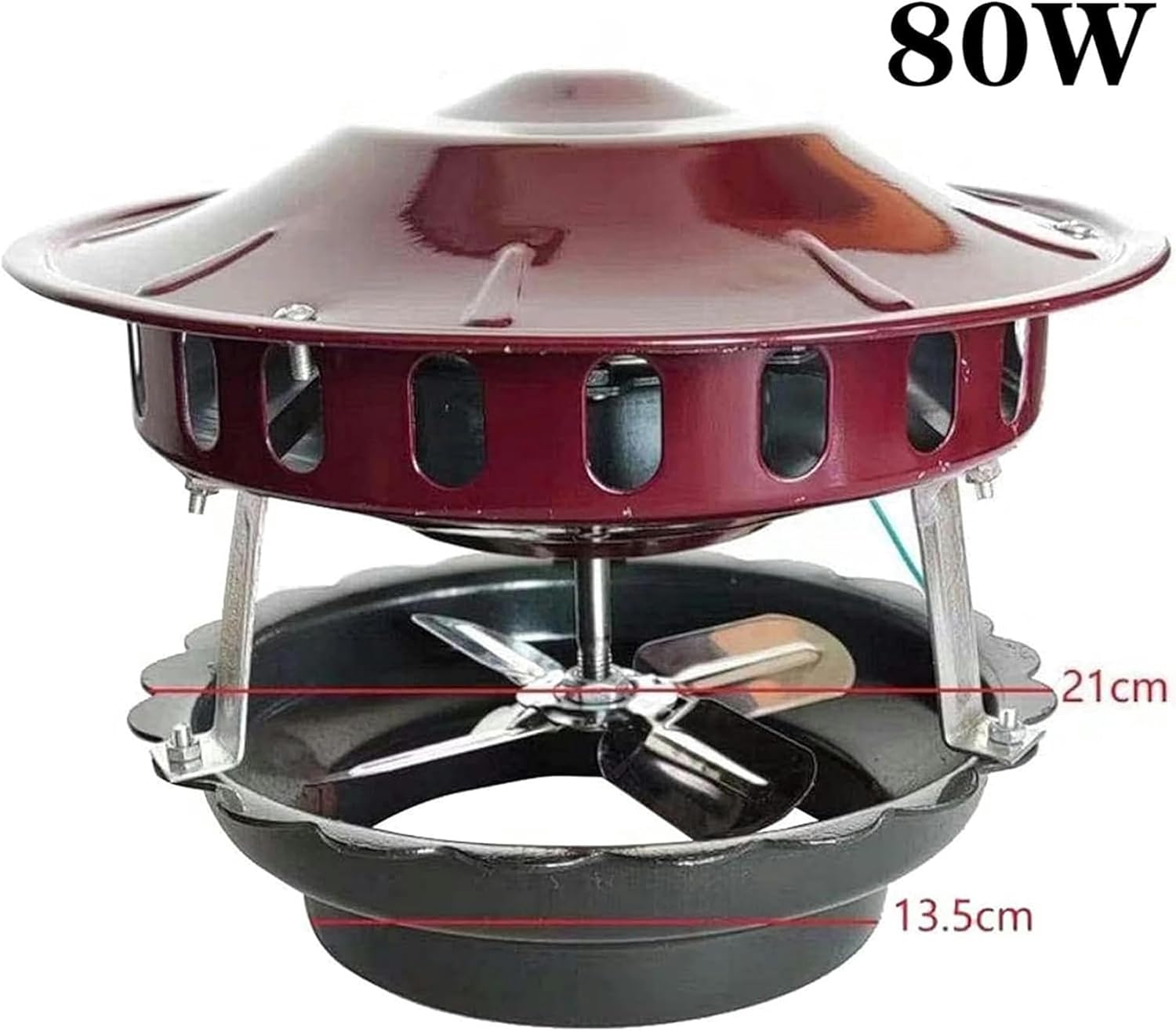 Chimney Fan Smoke Evacuator, Fireplace Exhaust Fan Flue Fan Chimney Draft Inducer, 80W