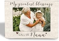 Vista 7 de Marco de fotos para abuela, regalos para abuela, marco de fotos de madera My Greatest Blessings Call Me Grand, 4 x 6 pulgadas