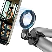 Vista 9 de A2C Soporte de teléfono para bicicleta Peloton, soporte de teléfono para cochecito con imanes fuertes, correa ajustable para carrito de compras