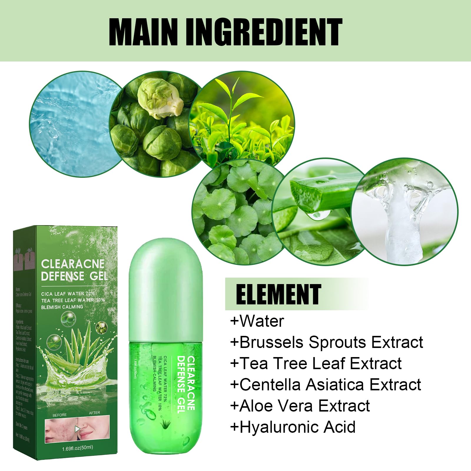 Aloe Vera Gel for Skin Organic,Aloe Vera Acne Gel Moisturizer,Acne Scar  Treatment For Face, Suitable For All Skin Types : Amazon.de: Kosmetik