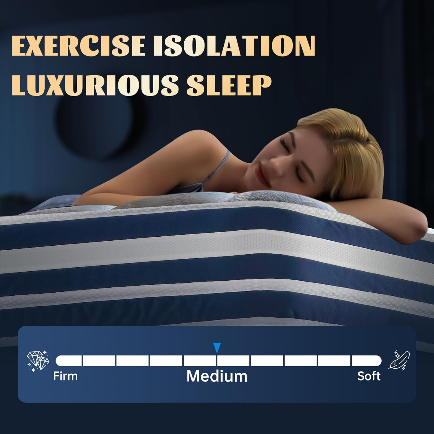 GJQ King Size Mattress,12 Inch Memory Foam Hybrid Mattress in a Box with Pocket Springs,Medium Firm King Bed Mattresses for Pressure Relief,CertiPUR-US