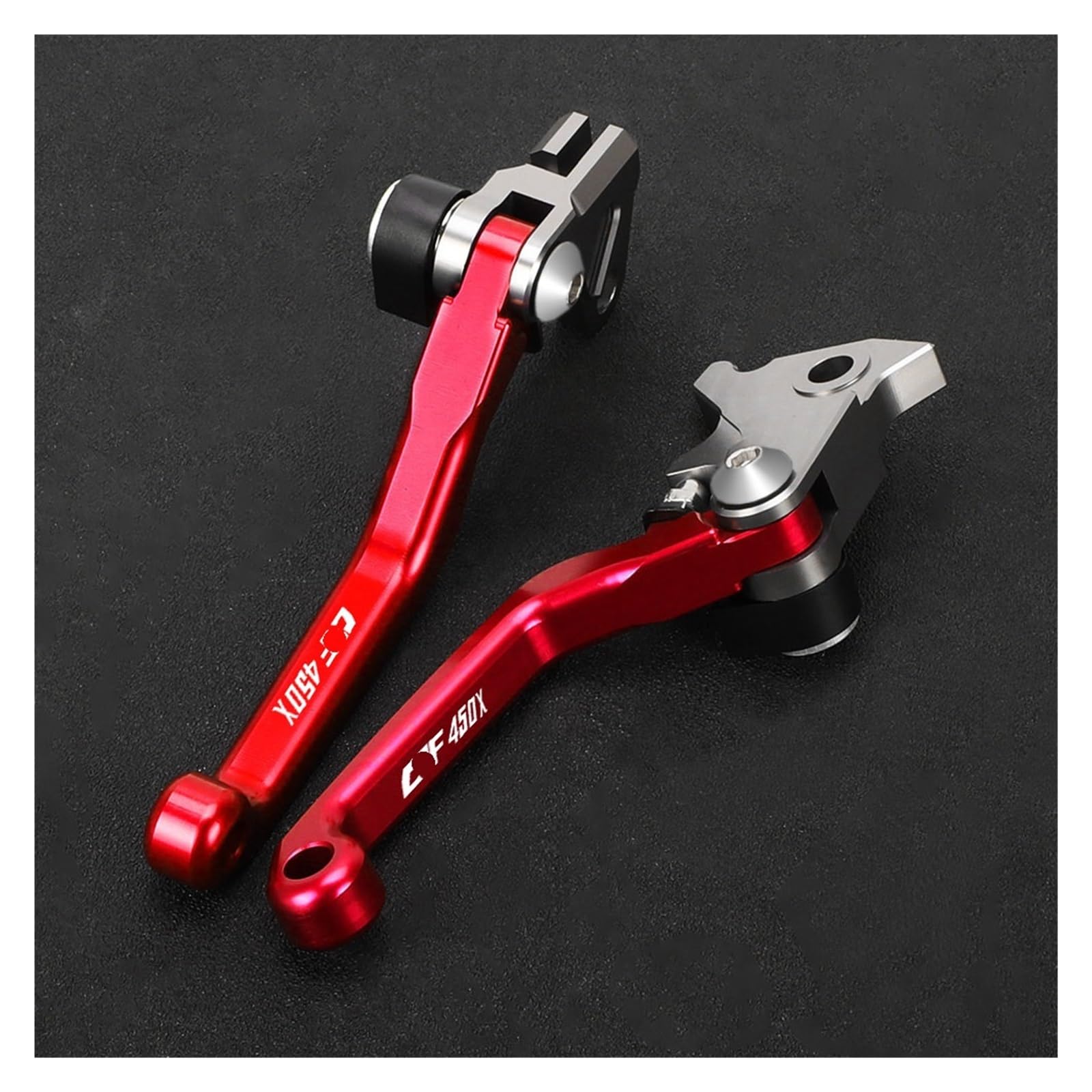 Freno Motocicleta Manija Manetas De Depósito Embrague Freno Pivotantes Plegables para CRF450X CRF 450X 2005-2018 Moto Cross(Green Logo)