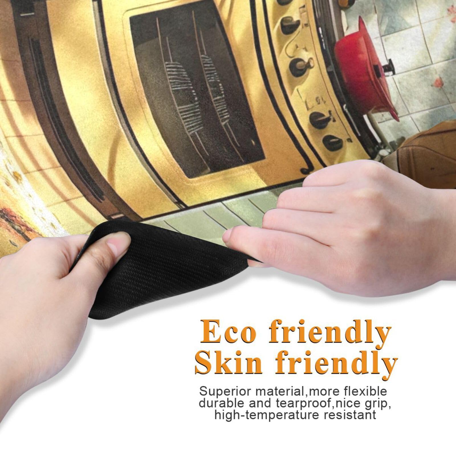 Jihqo Cartoon Kitchen Pattern Yoga Mat Non-slip Exercise Mat for Hot Yoga Workout, Pilates and Fitness 70.8