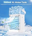 Portable Air Conditioner, 3 Speeds, 3 Mist Settings, 1100ml XL Water Tank, 2~8h Timer, Air Conditioner Portable, Personal Small Mini Air Conditioner Cooling Fan for Room Bedroom
