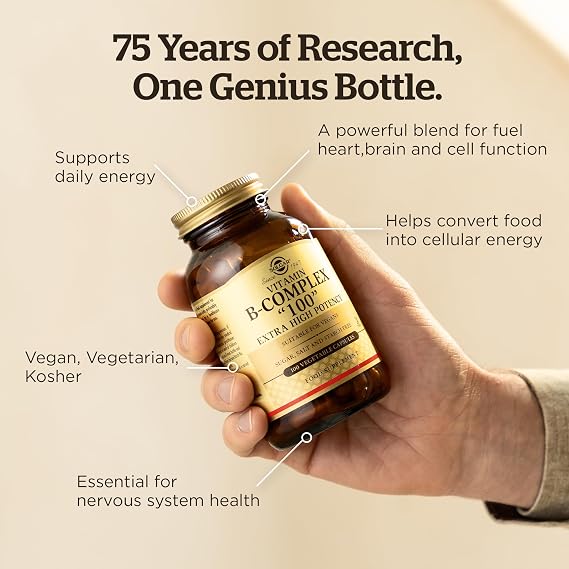 Solgar Vitamin B-Complex 100-100 Vegetable Capsules