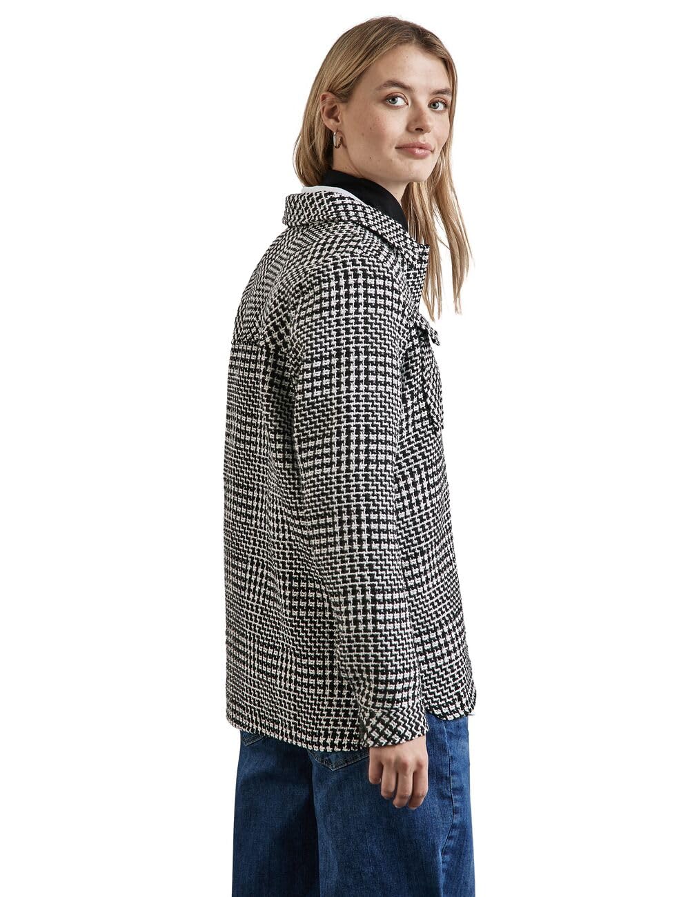 STREET ONE A212326 Chaqueta Bouclé a cuadros Mujer