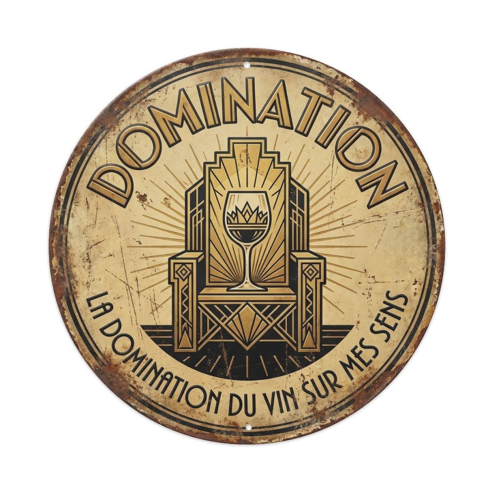 Dominion Humorous Tavern Dominion Vintage Metal Tin Sign Plaque Wall Decor for Cafe, Club Bar, Office, Garden Metal Poster 8x8Inch