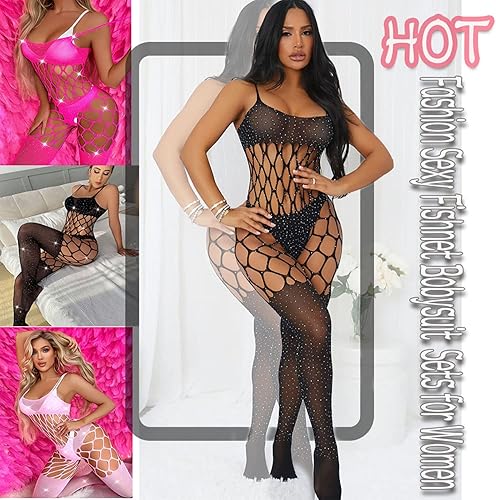 Miniatura 2 de mom&myaboys Medias de red para mujer, lencería sexy, lencería para mujer, medias sexis