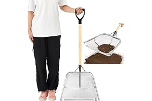 Leaking Soil Shovel Filter: Stainless Steel Sifting Shovel for Gardens and Farms