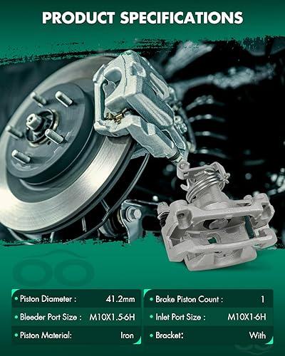 Miniatura 2 de SCITOO 18B4944 Conjunto de pinza de freno de disco trasera izquierda con soporte para Buick para Terraza 2005-2007, para Chevy para Uplander