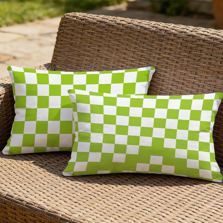 Housse de coussin de jardin imperméable et déperlante aspect lin - 2