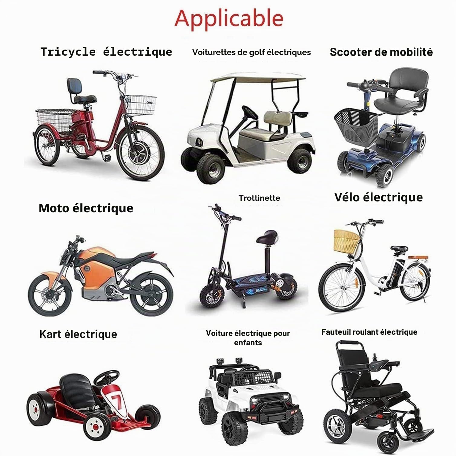 Batterie 48V 50Ah pour Vélo Électrique 1000W 750W 500W Batterie Ebike Batterie Velo Electrique avec Chargeur 54,6 V 2 A Batterie Trottinette Électrique