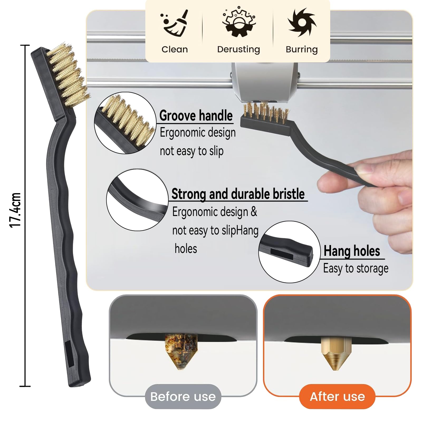 3D Printer Nozzle Cleaning Kit - 17 Pcs -4