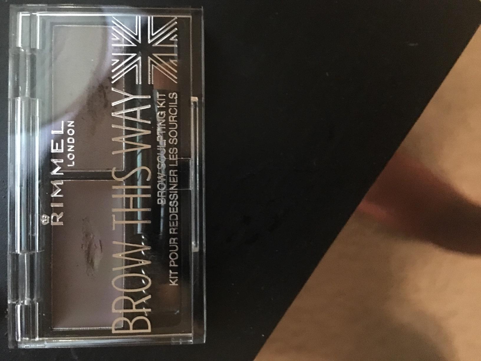 Rimmel Brow This Way Sculpting Kit, Medium Brown, Powder 0.04 Ounce, Wax 0.03 Ounce