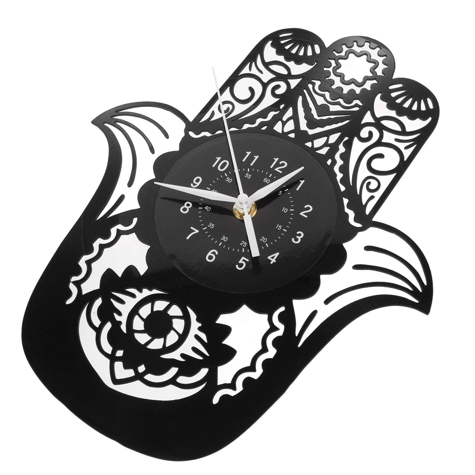 Reloj de pared decorativo negro STOBAZA vinilo vintage silencioso original