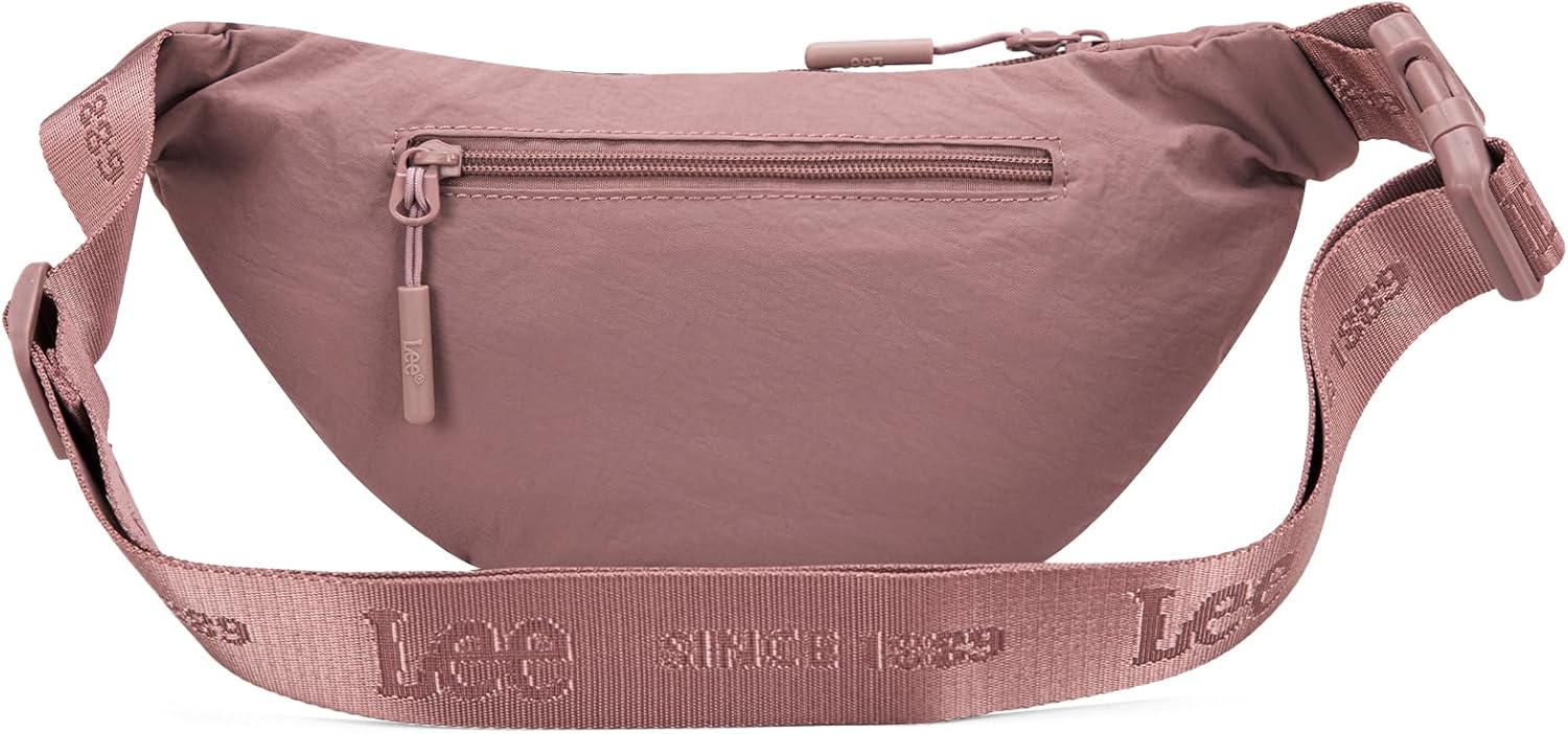 Lee Fanny Packs for Women Water-Resistant Crossbody Bag Lightweight Waist Pack for Travel & Everyday Use, Dark Pink