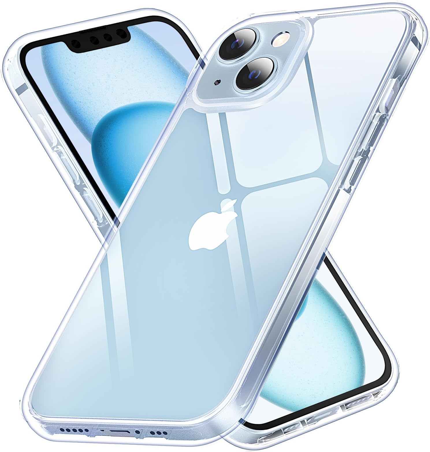 Clear for iPhone 15 Case 6.1 inch, Protective Hard PC Phone Cases, Thin Slim Fit Cover, Diamond Clear