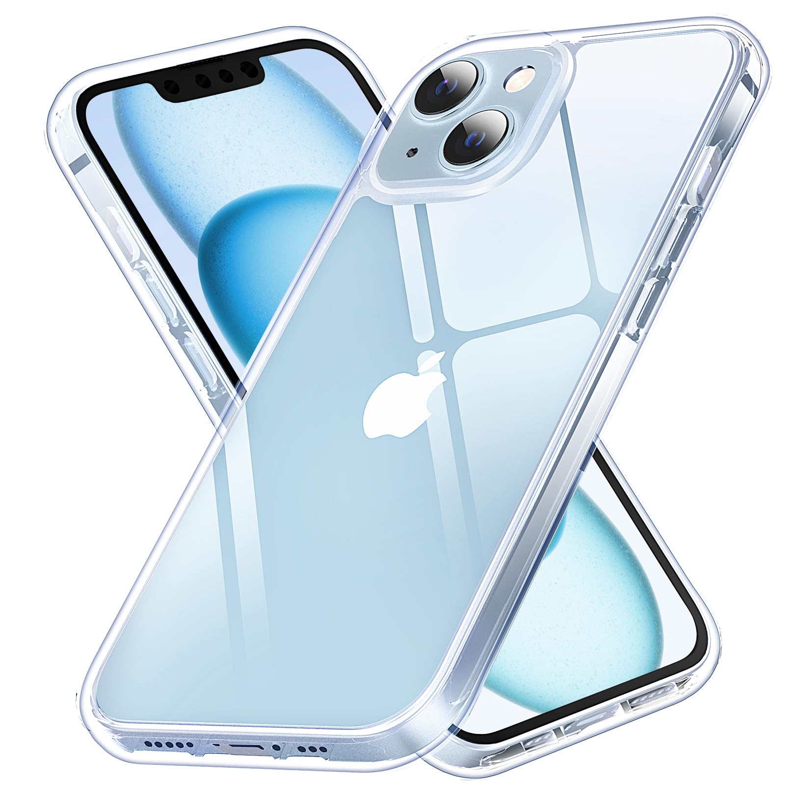 Vimiki Clear for iPhone 15 Case, [Never Yellow] Protective Bumper Hard PC Phone Cases, Thin Slim Fit Cover 6.1 inch, Clear