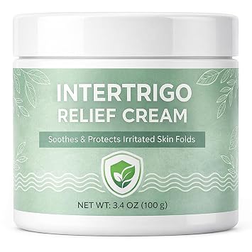 Intertrigo Cream Skin Fold Barrier Cream for Moisture & Friction Protection, Helps Support Skin Comfort, Fast-Drying Non-Greasy Formula for Friction-Prone Areas, 3.4 oz 100 g 1