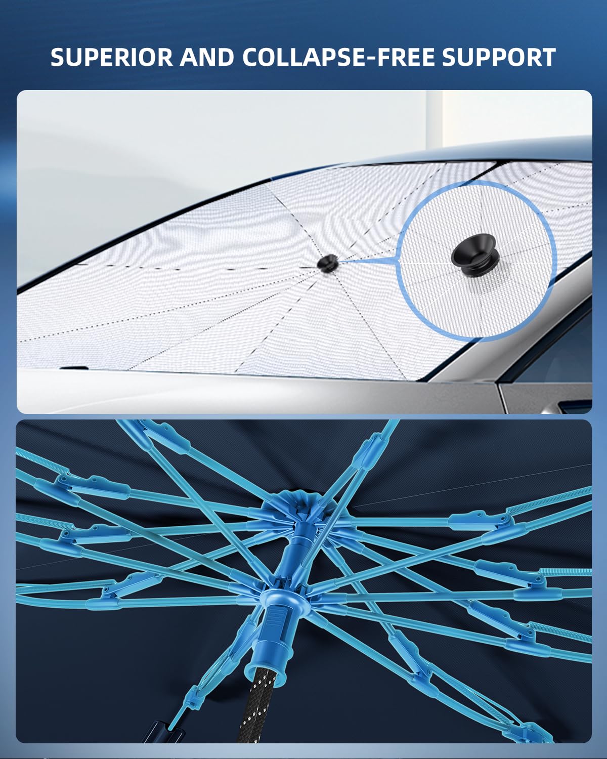 [Actualizado] Parasol para Parabrisas Hyundai Tucson 2022-2026, Parasol Plegable Bloquea Rayos UV & Calor, Protector Visor Solar Fácil de Instalar y Plegar, Accesorio Verano