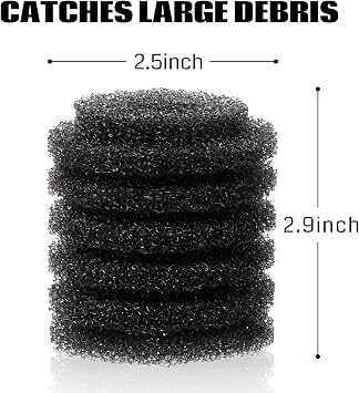 SainSmart Aquarium Filter Sponge, Filter Accessories for Fish Tank | 3 Pack Biochemical Cotton Replacement Sponge