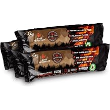 Pine Mountain Java-Log Coffee Scented Firelogs, 4 Pack Indoor & Outdoor Firelog Made with Recycled Coffee Grounds 4-Hour Burn, Lights Fast, No Mess