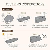 Vista 8 de Sasttie Headboard Pillow Full, Wedge Pillow Headboard for Sitting Up in Bed, Back-Rest Support Triangular Cushion for Reading - Features Removable