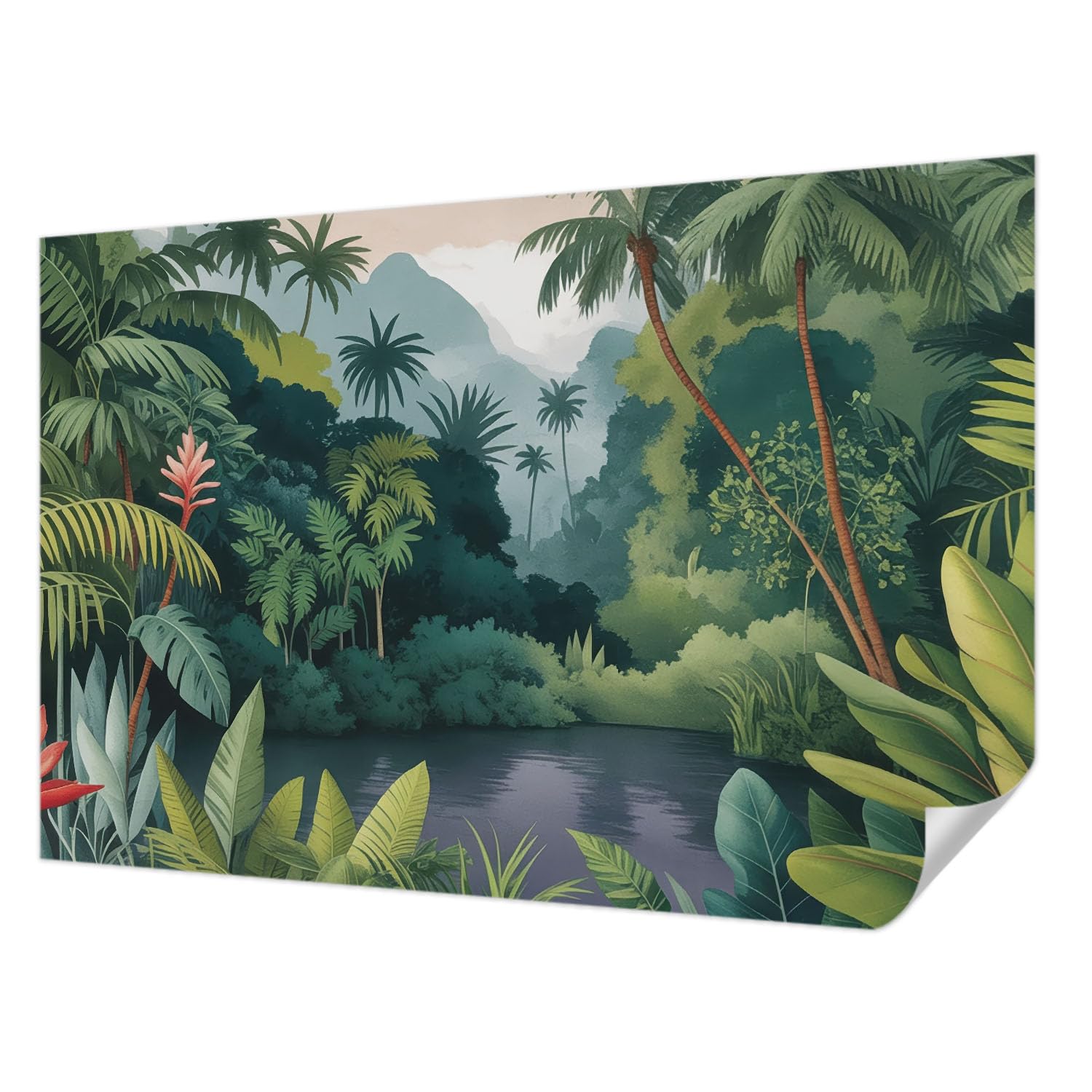 Décor mural adhésif paysages exotiques Tulup 104x70 cm salon