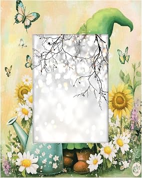 5 x 7 Photo Frames for Tabletop Display and Wall Mounting, Gnomes Wood Frame Horizontal and Vertical Modern Minimalist Display