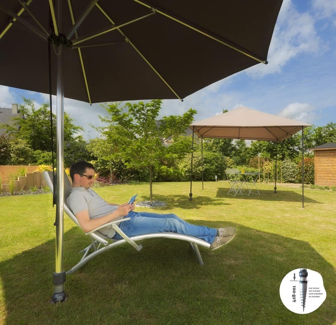 GARD & ROCK Aluminum Stand for Center Pole Umbrella - Suitable for Various Applications, Anchoring Base Not Included! - Quick Fixation System - Mount and Reposition Your Equipment As You Please!