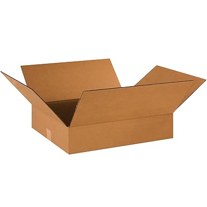 PARTNERS BRAND 18 x 16 x 4 Corrugated Cardboard Boxes, Flat 18