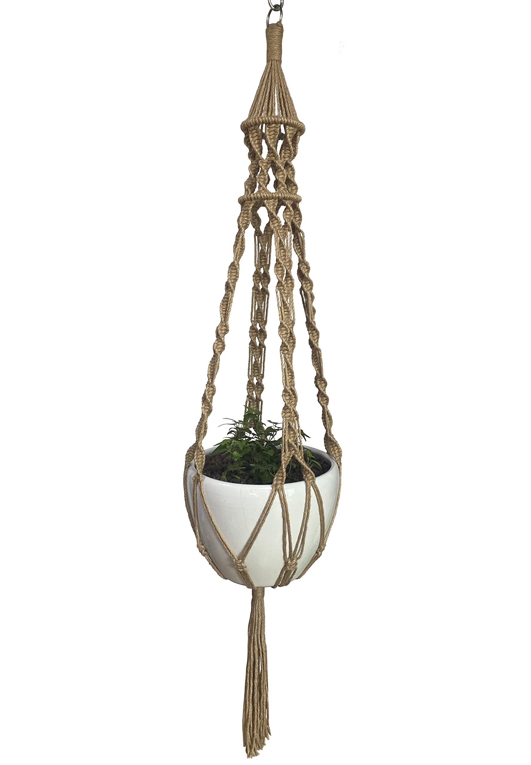 Support en macramé pour plantes de 25,4 et 30,5 cm : protégez vos pots des chats