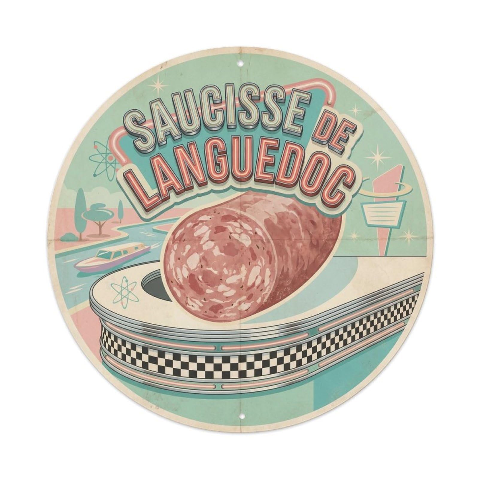 Italian Boudin Valdotain Alps Cuisine Travel Metal Tin Sign
