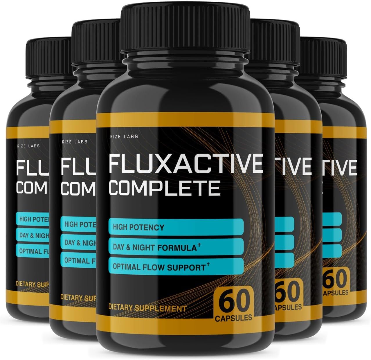 rize labs - Fluxactive Complete Advanced Formula Supplement for Men (Pack of 5) (300 Capsules)