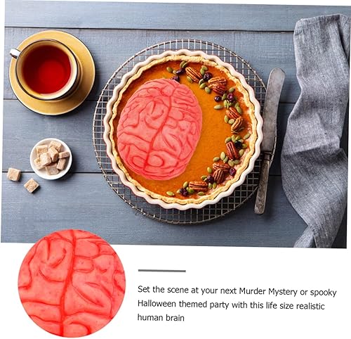 Miniatura 8 de Cerebro Halloween Prop 2 piezas de simulación de órganos humanos Los juguetes de Halloween Trick Juguetes de plástico sangriento Cerebro Broma
