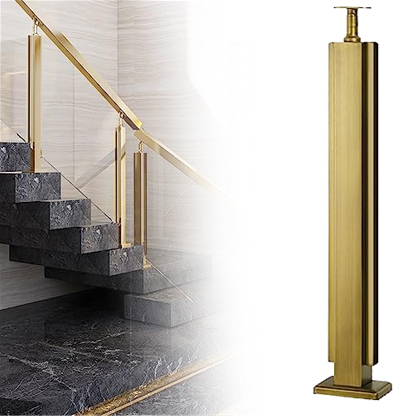 Poteaux en acier pour balustrade en verre et sécurisation élégante d'escalier