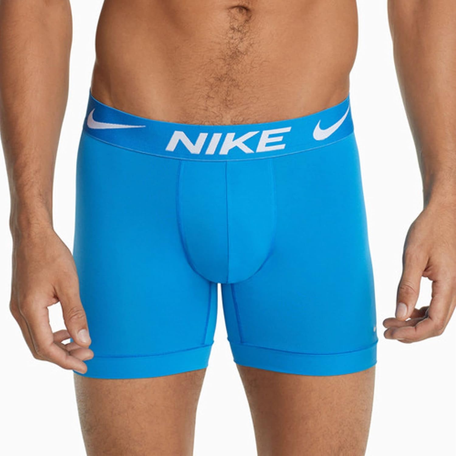 Nike Men's Essential Micro Boxer 3 Pack Brief, Black/Grey/Blue, Medium - Image 2